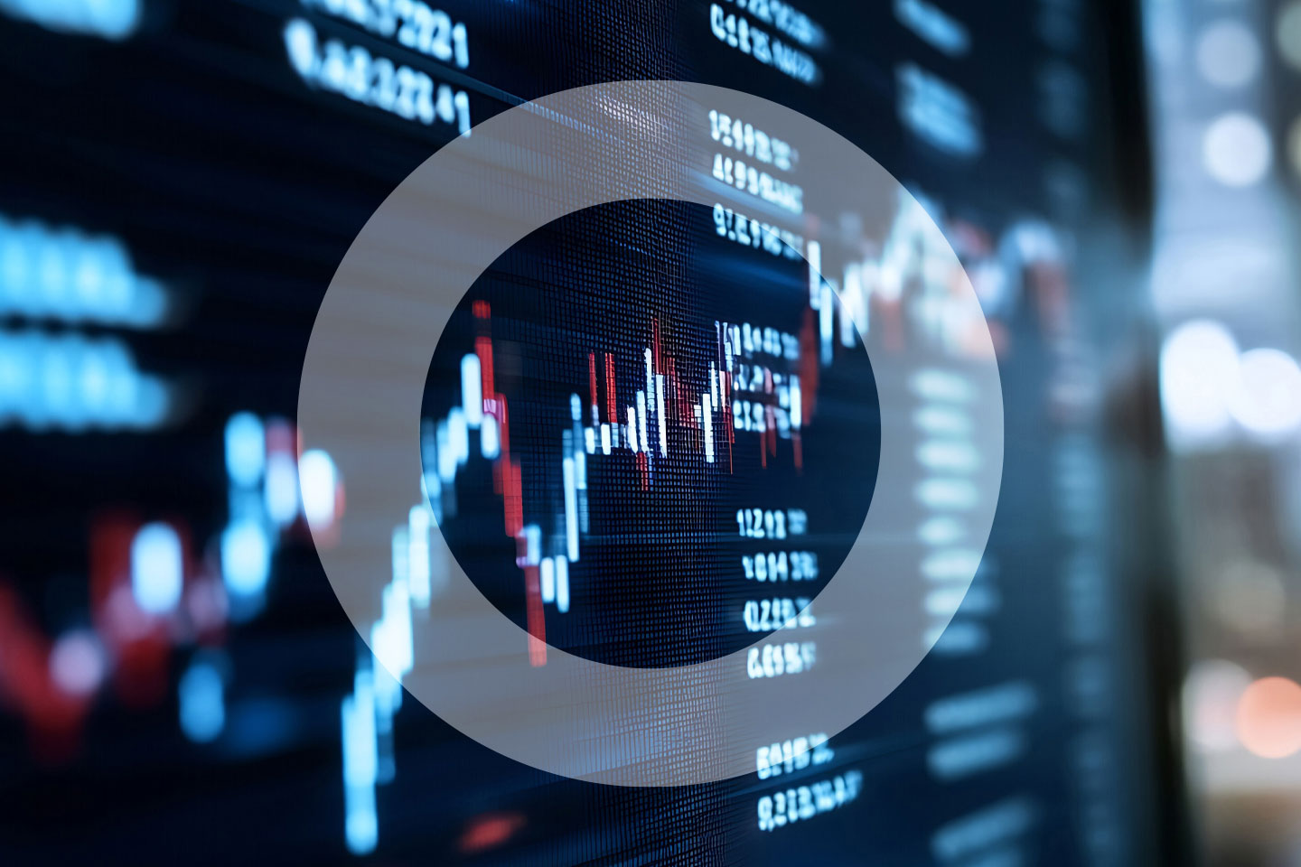 Computer screen trading graph