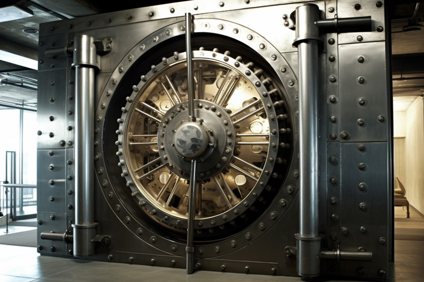 huge bank vault/safe