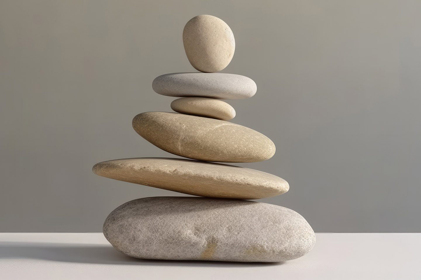 pebbles stacked on top of one another