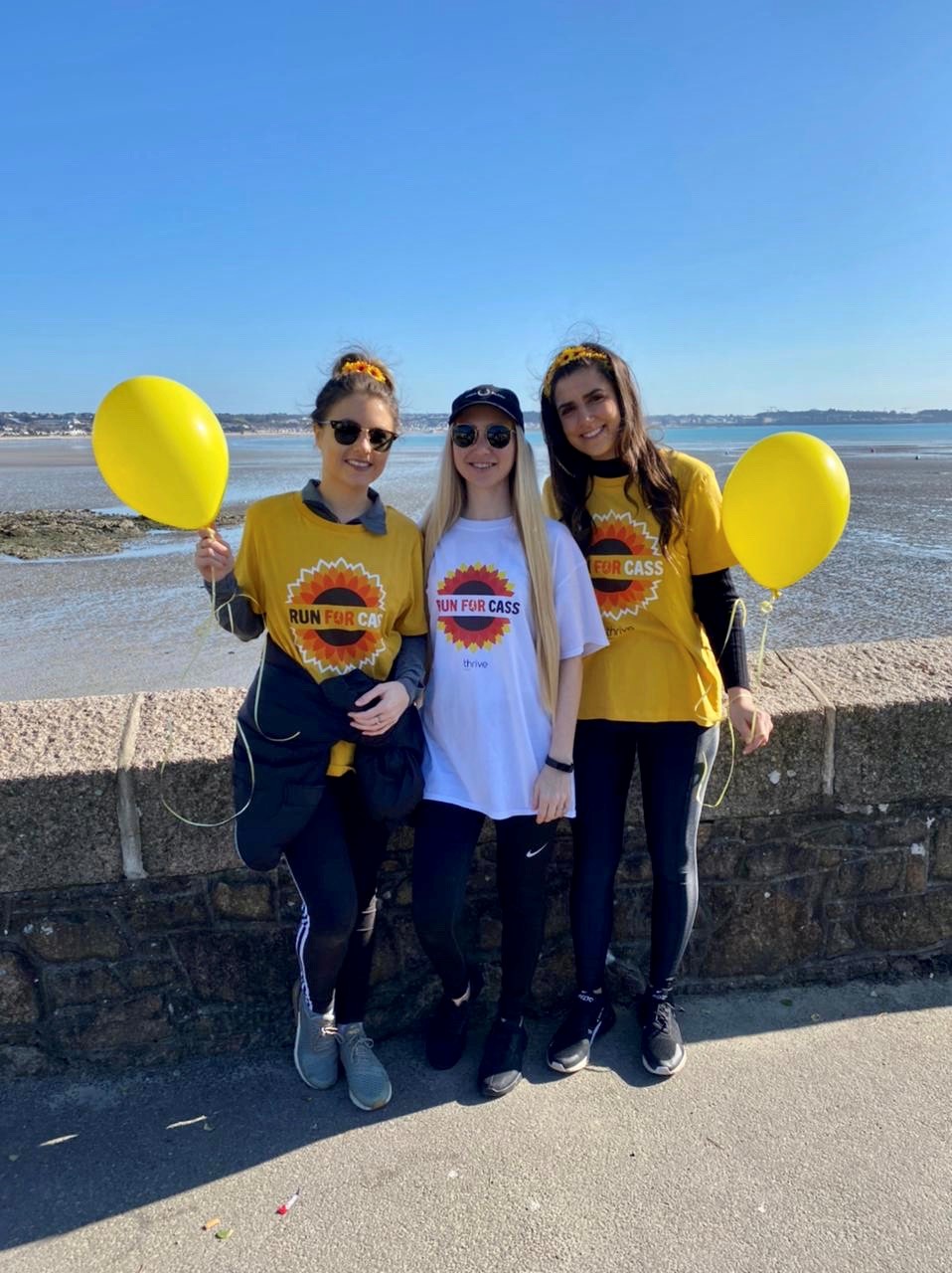 Valentina Zammataro, Rachel Quemard, And Alessia Zammataro Take Part In 10K For Thrive Jersey