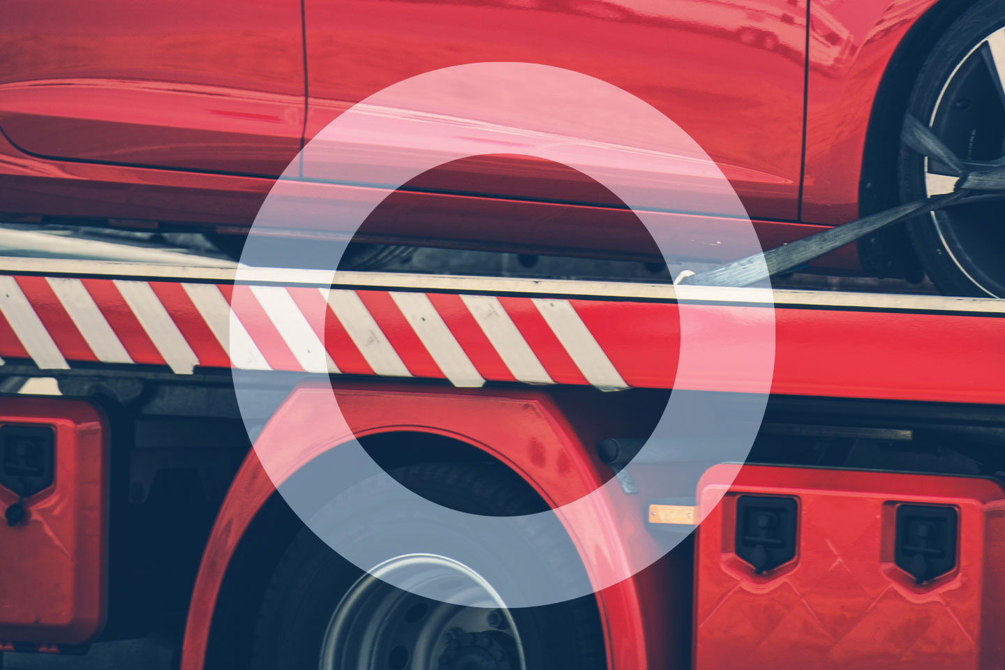 Red Car On Tow Truck