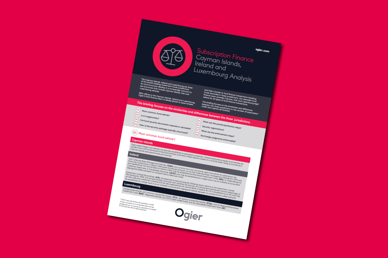 Factsheet Subscription Finance Cayman Islands