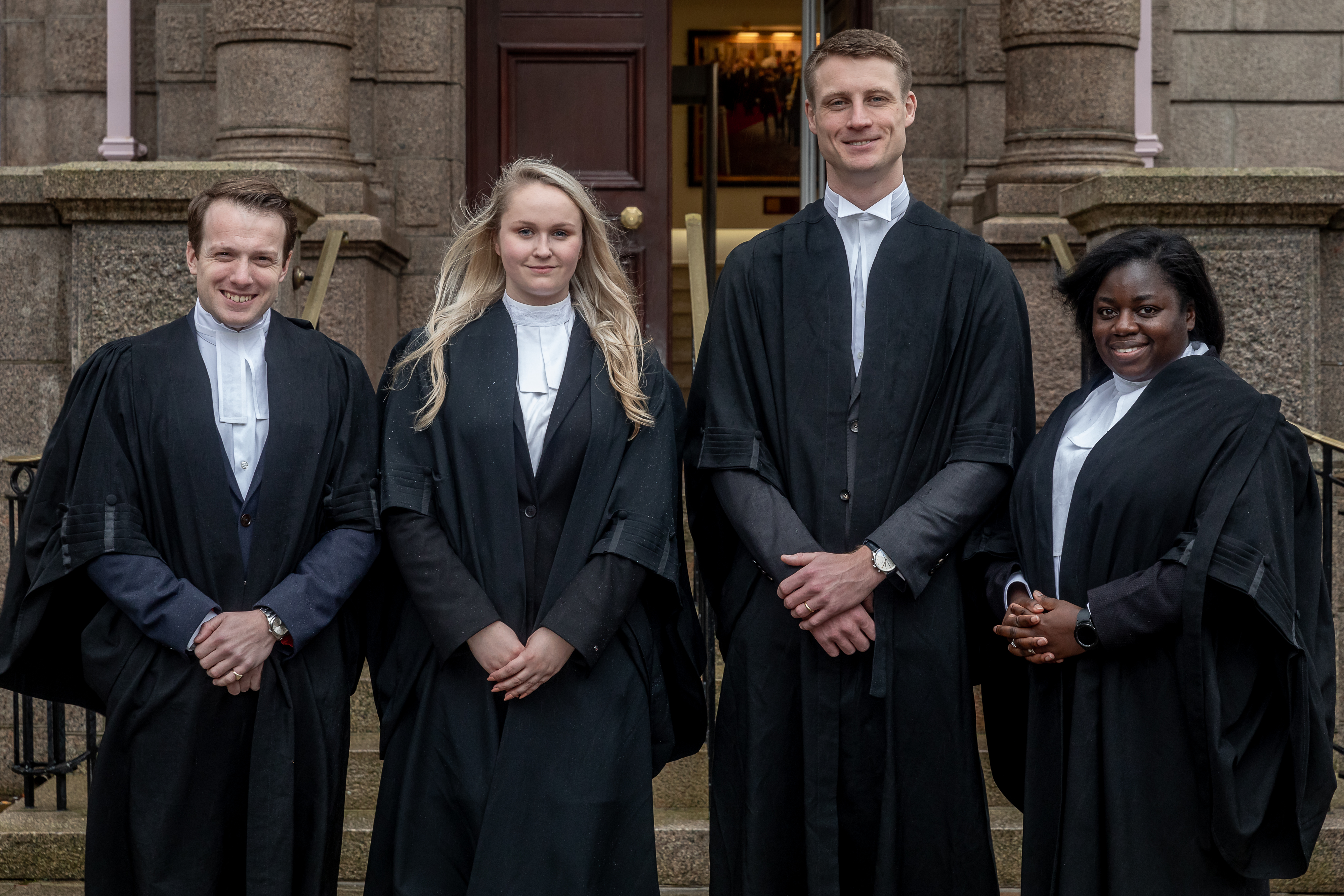 Rebekah Agyeman, Ralph Spencer-Tucker, George Yates and Brooke Lewis from Ogier's team in Jersey being sworn in